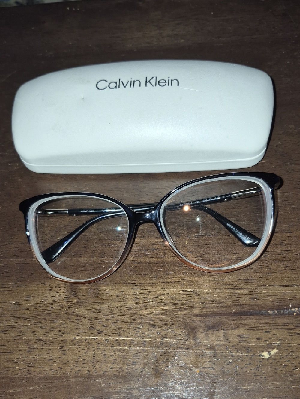 Calvin Klein CK Rectangle 438 (Blue) Prescription Glasses